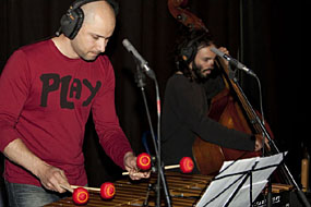 Miro Hérak en Brice Soniano aan het werk in Dommelhof (foto: Cees van de Ven)